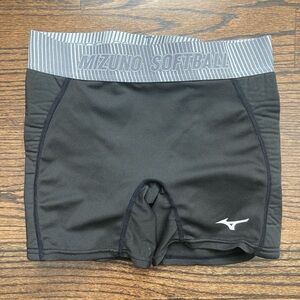 Mizuno Black Performance Softball Shorts